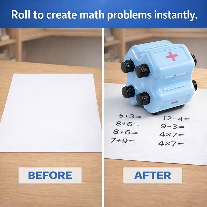 4-In-1 Math Practice Roller Stamp
