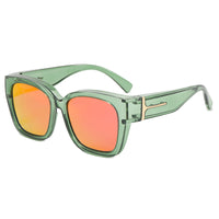 Transparent green frame red film+Sports Suit