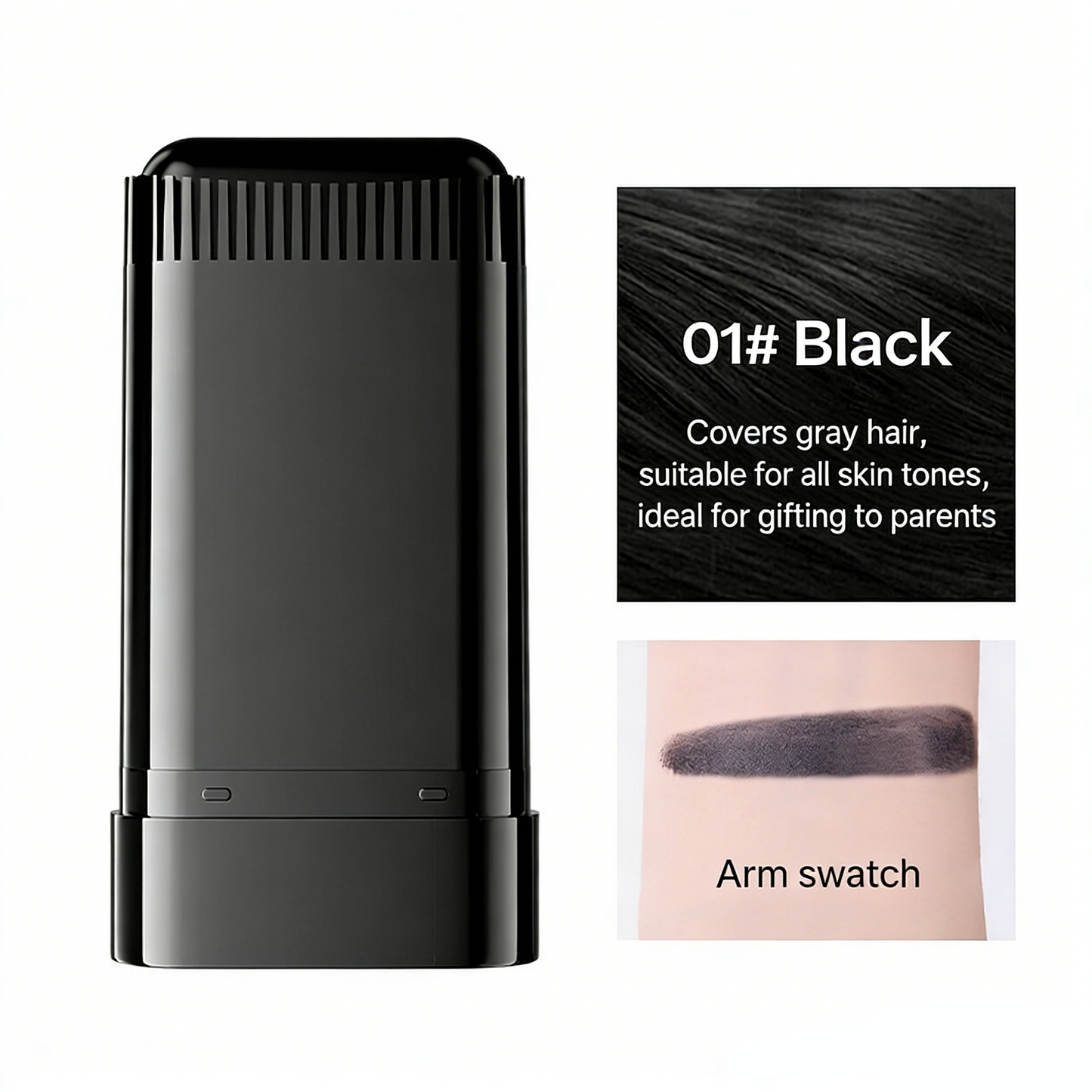 Touchup Pro Stick – Instant Grey Coverage & Natural Black Shine