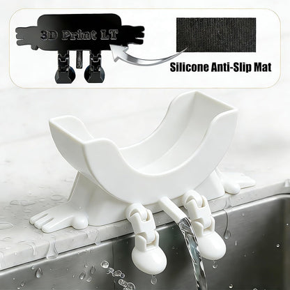 🔥🔥Cute Hanging Sponge Holder with Drainage,3D Printed Kitchen Funny Sponge Stand for Sink