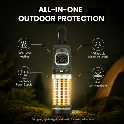 Rechargeable Tiny Mosquito Repeller 329°F Heating 30ft Protection Zone Ultra Mini with Camping Light Magnetic Design for Outdoor Camping Backpacking Patios