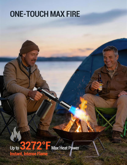 High-Heat Propane Torch – Adjustable Flame Torch for BBQ, Grilling & Charcoal Lighting, Soldering & Outdoor Use