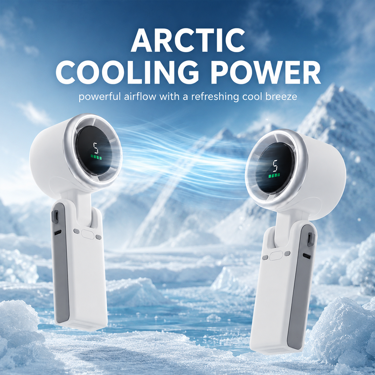 Portable Handheld Fan, Speed Adjustable Turbo Mini Fan