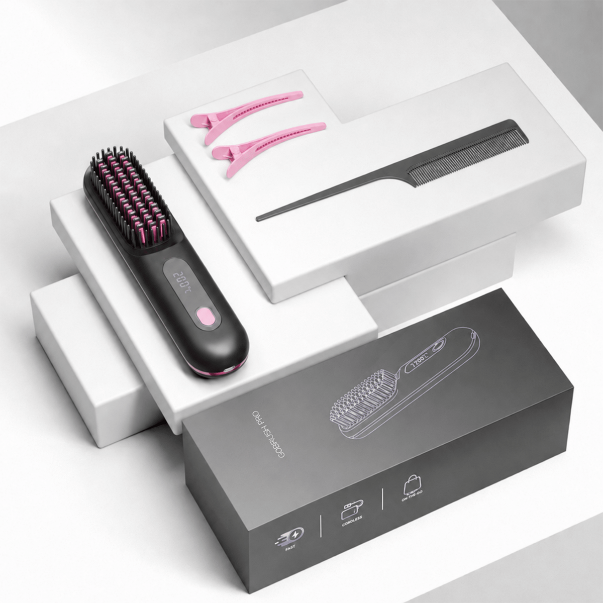 [NEW]Orvyla Portable Straightener Brush