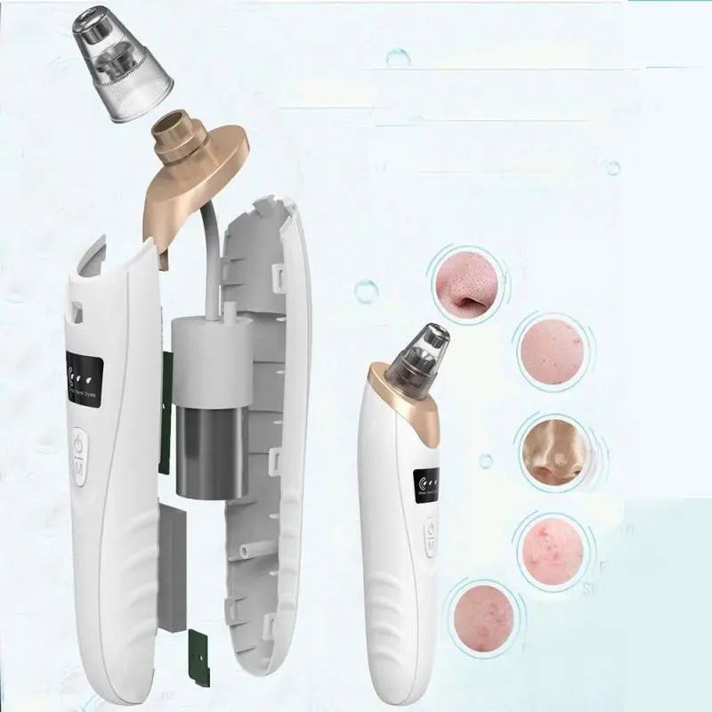 Rechargeable Electric Blackhead Remover, 3-Level Suction, Facial Care Tool
