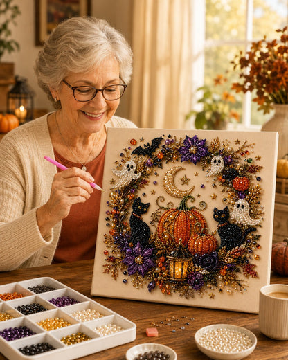 🎃✨Halloween DIY Pearl Art Craft Making Kit