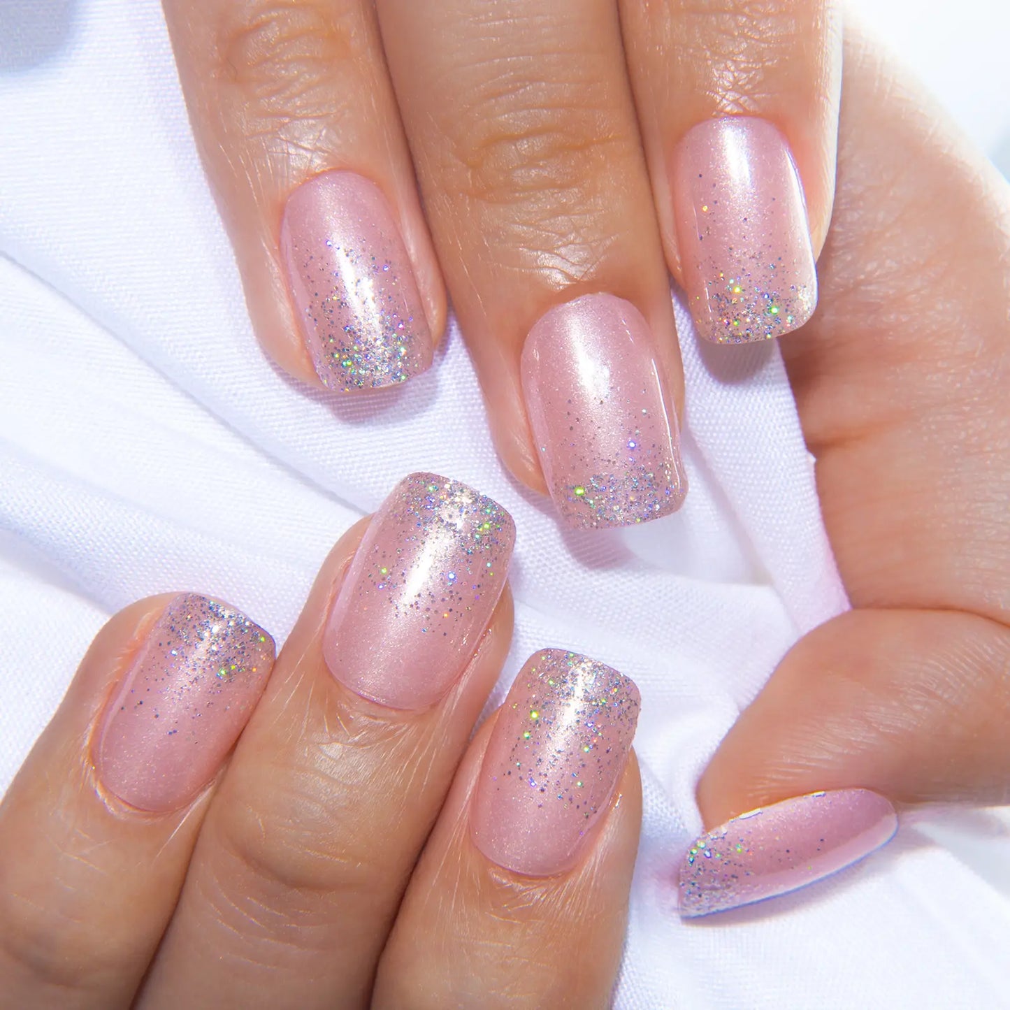 Salon-Quality Milky White Press-Ons: Extra Short Squoval Nails