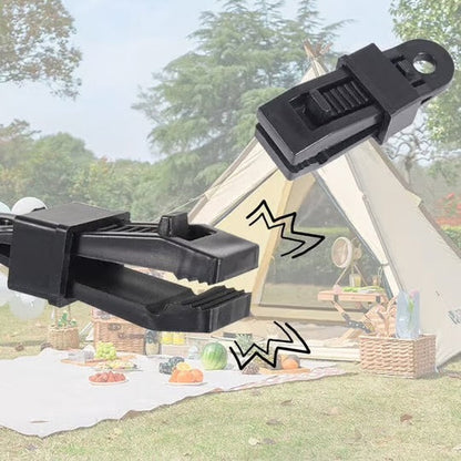 10 Pack Dog Tooth Design Tarp Clips for Camping Tent, Tarp Hoochies etc