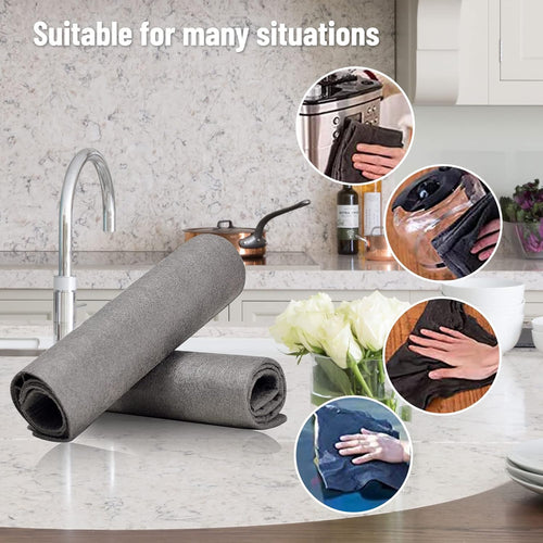 🔥 10-Pack Reusable Thickened Microfiber Cleaning Cloths – Streak-Free Magic Wipes for Glass, Windows & Cars
