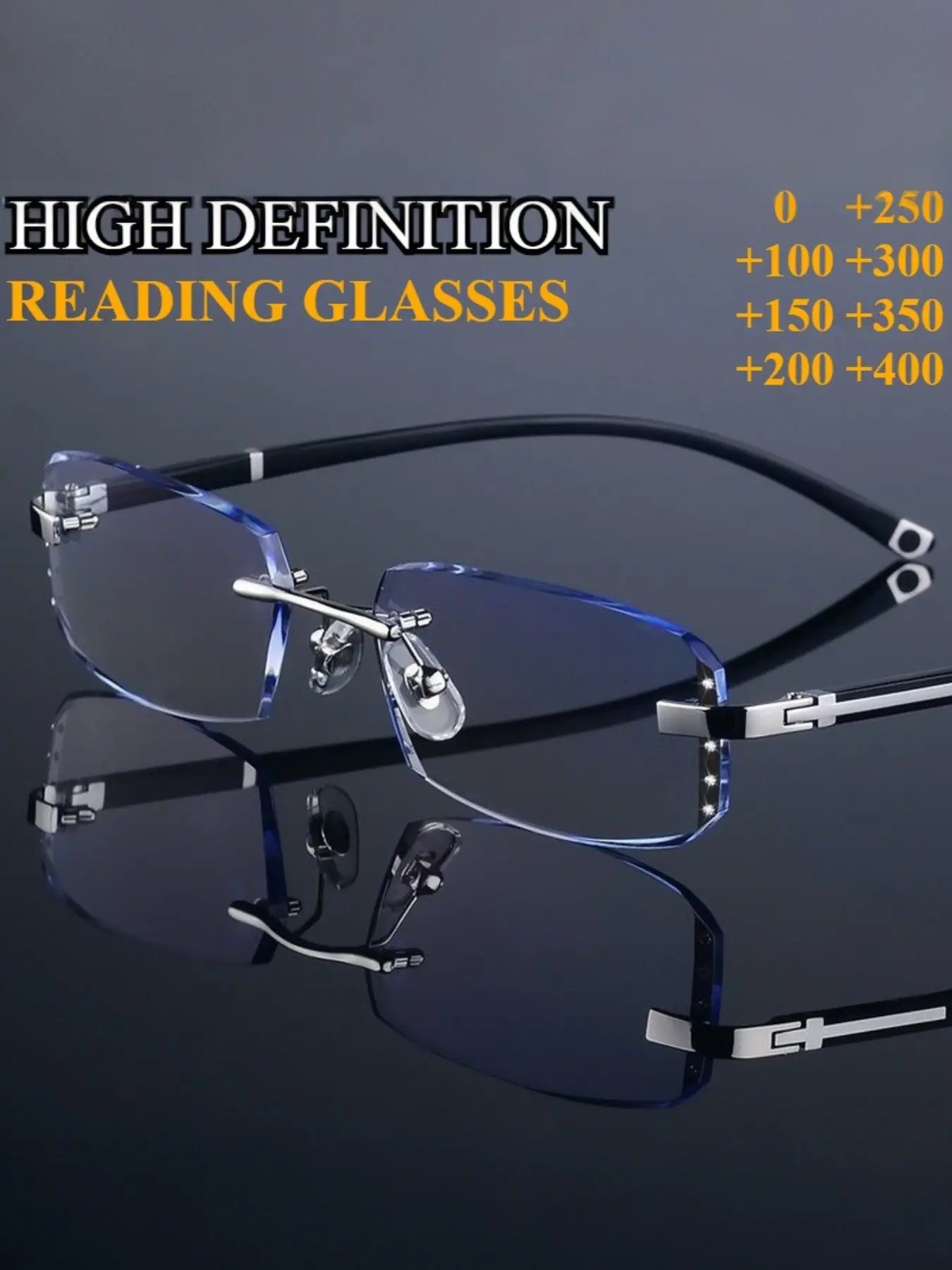 Photochromic Reading Glasses +1.0‑+4.0 Magnification for Men Women