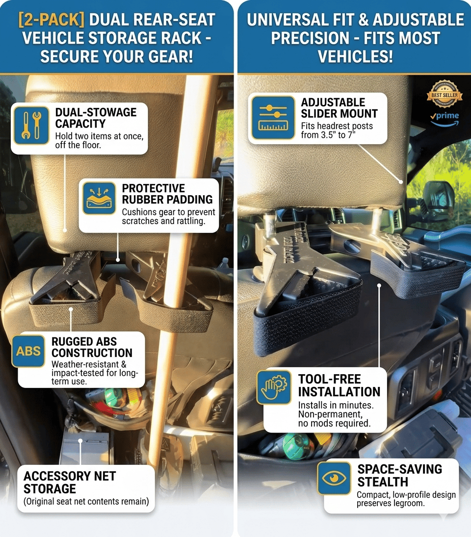 Universal Seat Back Storage Rack for Car