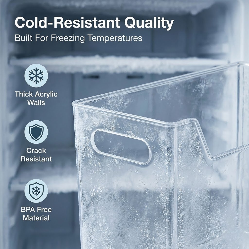 Crystal Clear Freezer Storage Bins