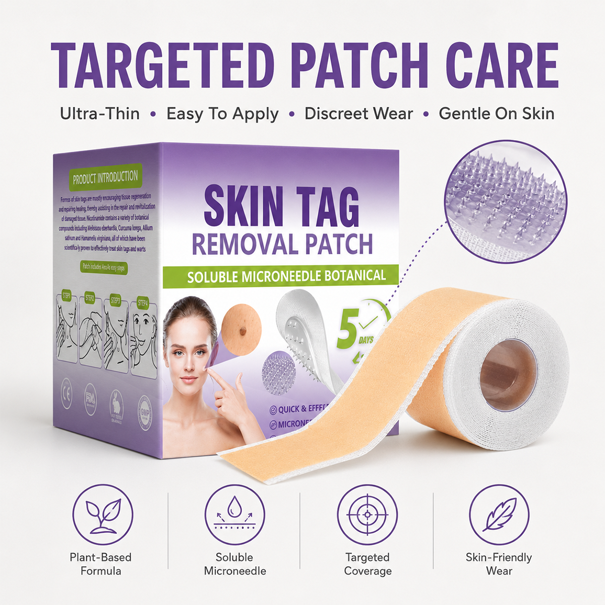 Botanical Micro-Point Skin Care Patches for Small Bumps