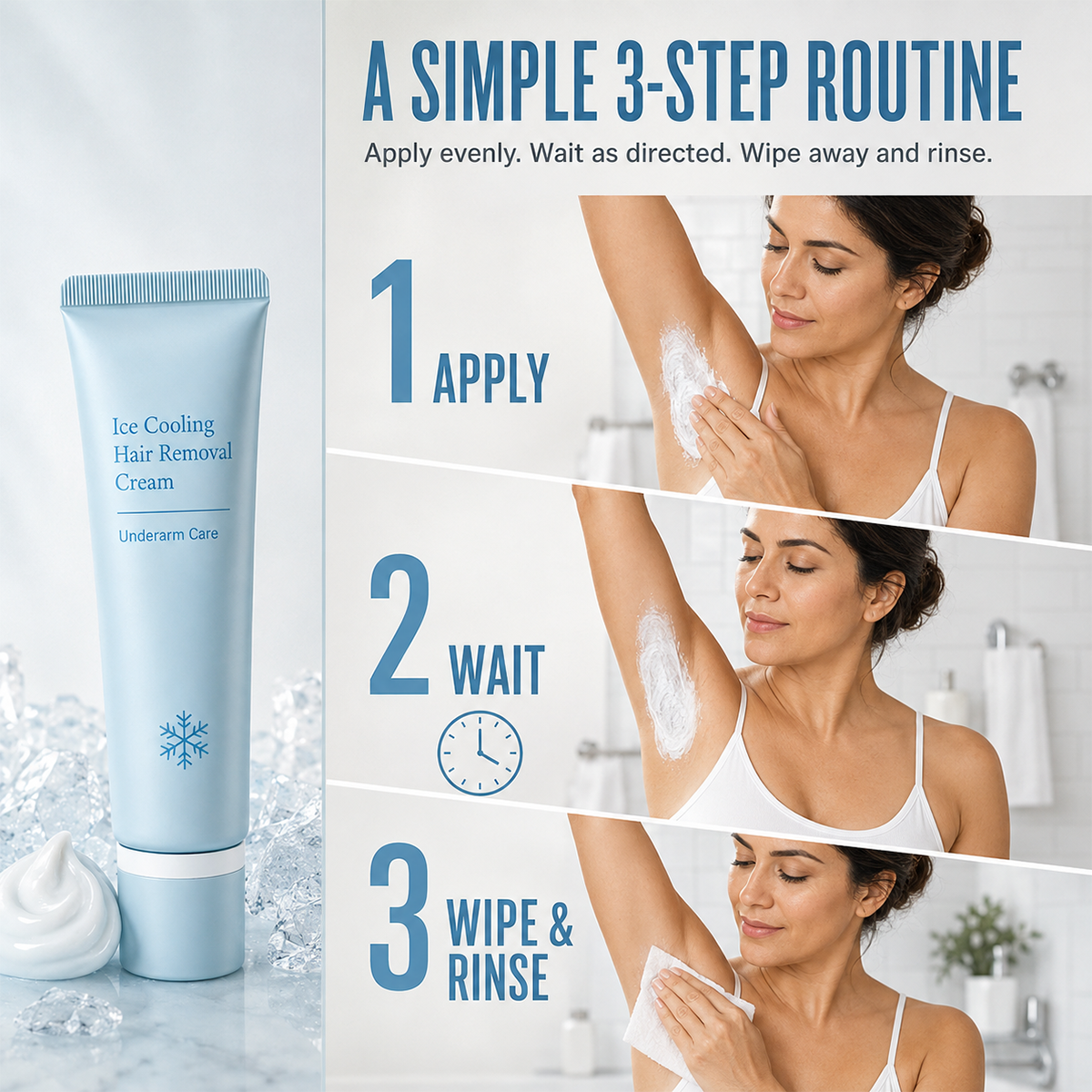 🥳🪒Gentle Hair Removal Cream – Dual‑care for underarms & bikini area✨🛡️
