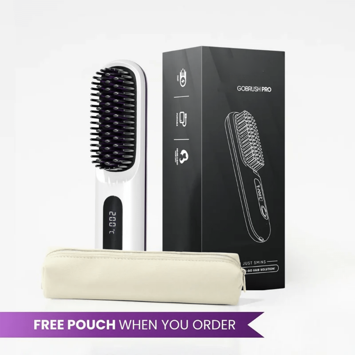 [NEW]Orvyla Portable Straightener Brush