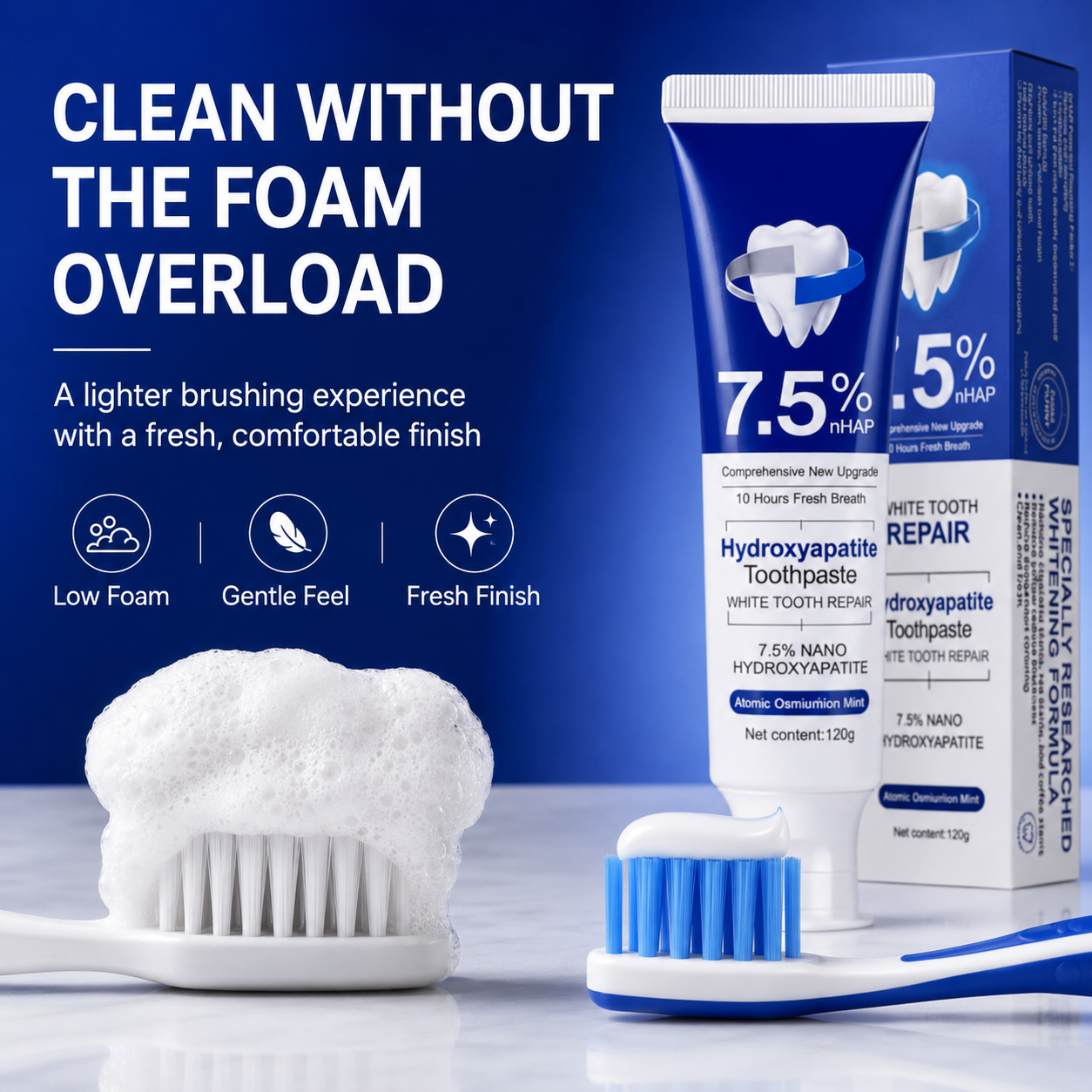 7.5% Nano-Hydroxyapatite Toothpaste – Gentle Enamel & Sensitivity Care