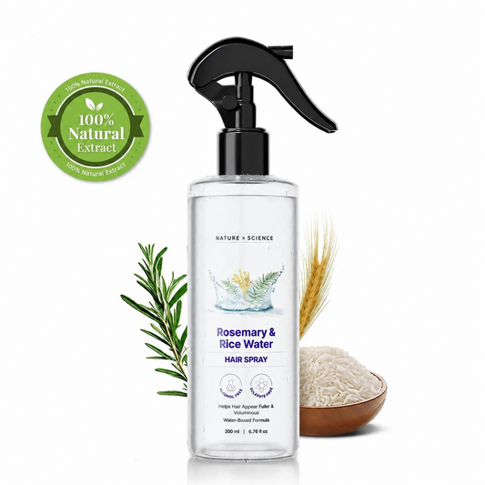 Rosemary & Rice Water Hair Spray – Lightweight Daily Hair Mist for Soft, Fresh, Healthy-Looking Hair