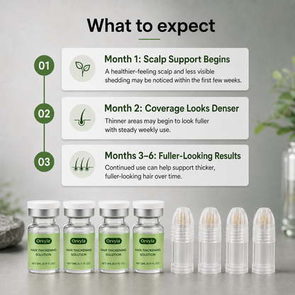 Hair Growth Support System – Scalp Care Kit for Thicker, Fuller-Looking Hair