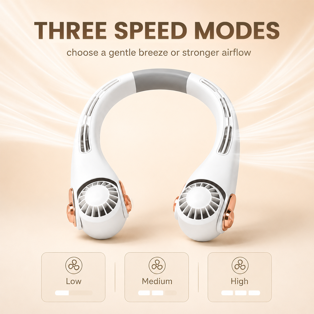 Portable Neck Fan - 3-Sec Instant Cooling