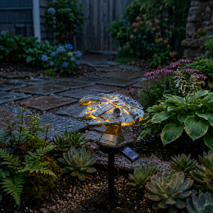 🌌🔥Sci-Fi Starship Solar Garden Light