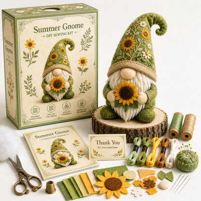 🧵DIY Patchwork Gnome Craft Kit for Handmade Home Décor🧙‍♂️