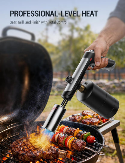 High-Heat Propane Torch – Adjustable Flame Torch for BBQ, Grilling & Charcoal Lighting, Soldering & Outdoor Use