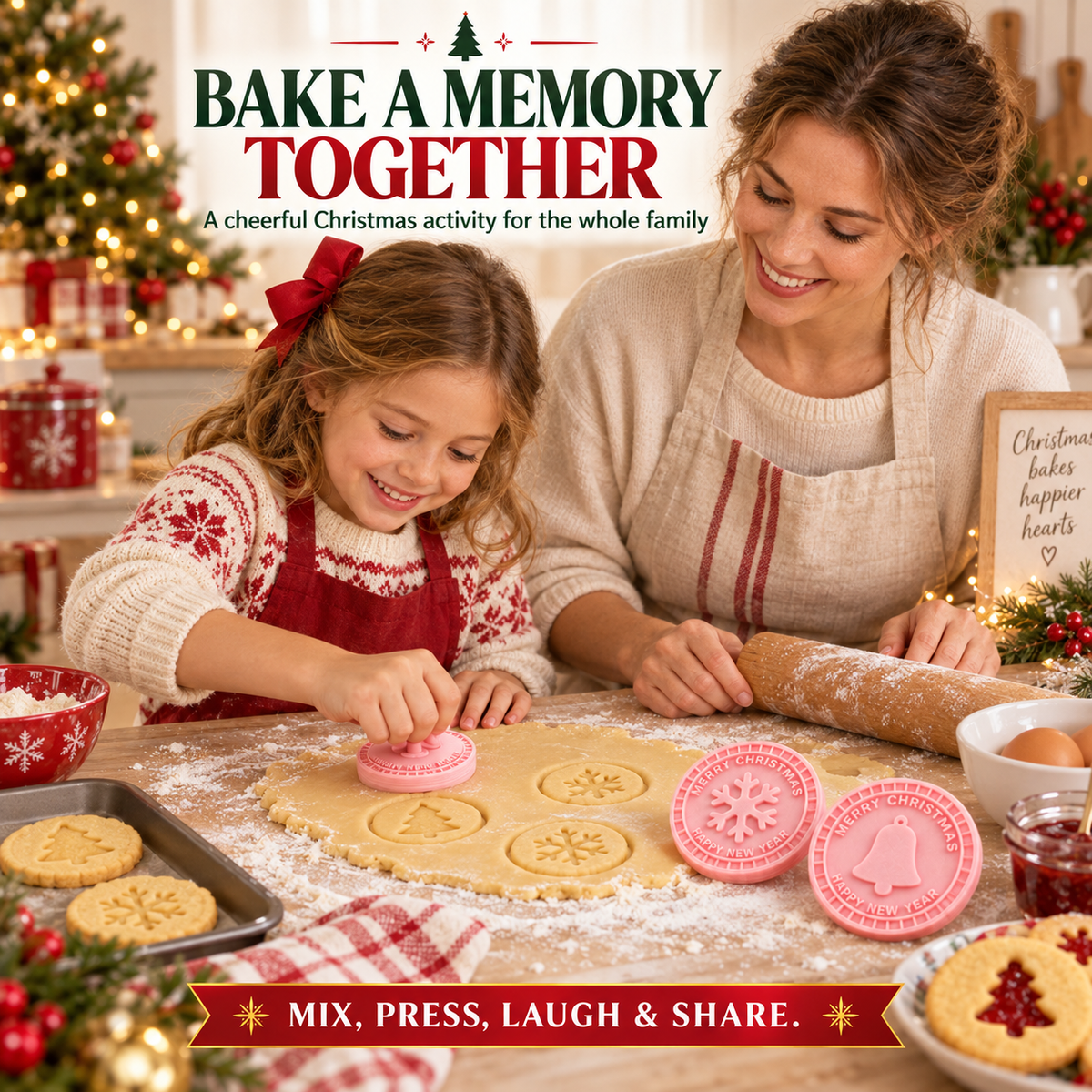 🔥Don’t Miss Out⚡Festive Christmas Cookie Cutter Set