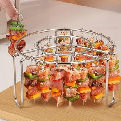 🔥 Air Fryer Skewer Rack – Stainless Steel Vertical Kebab Holder🍢
