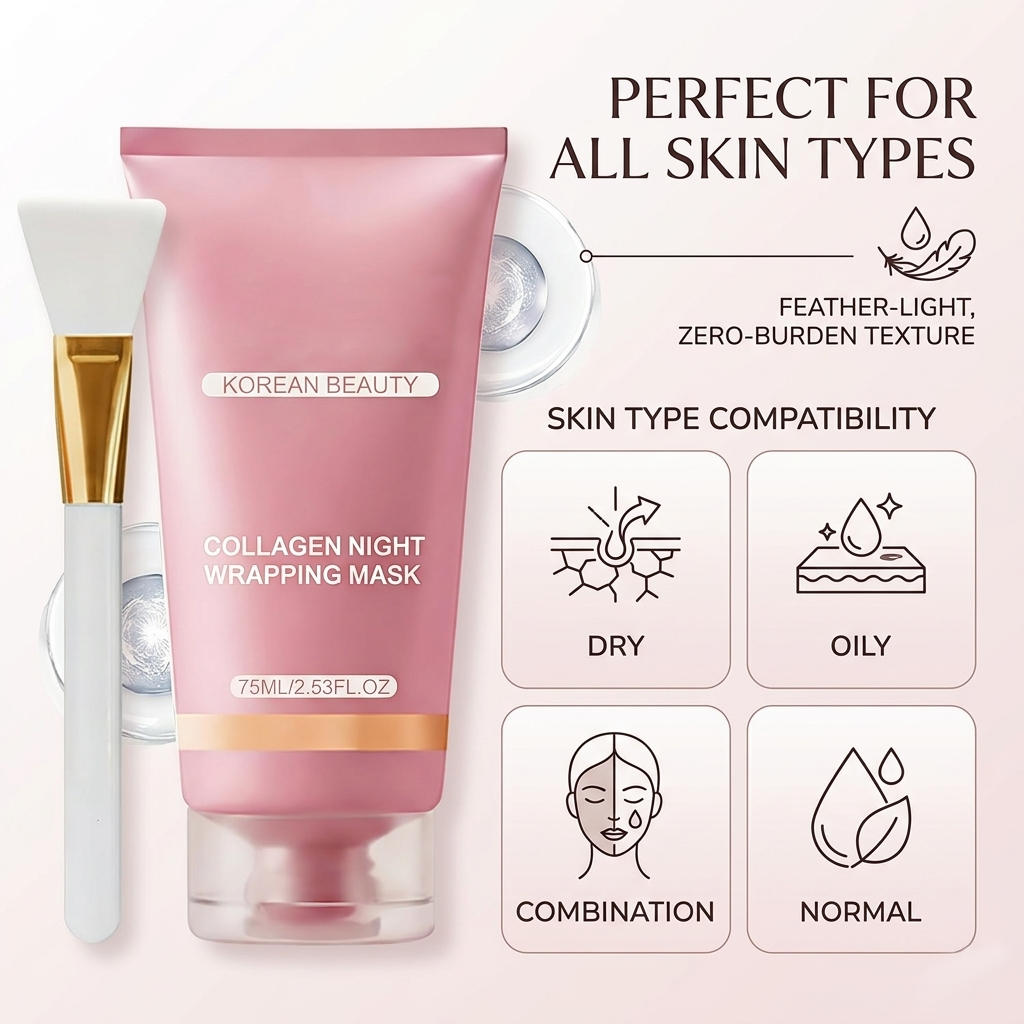 🌙✨Collagen-Infused Peel-Off Overnight Mask – Hydrating Face Mask for a Smooth, Dewy-Looking Glow
