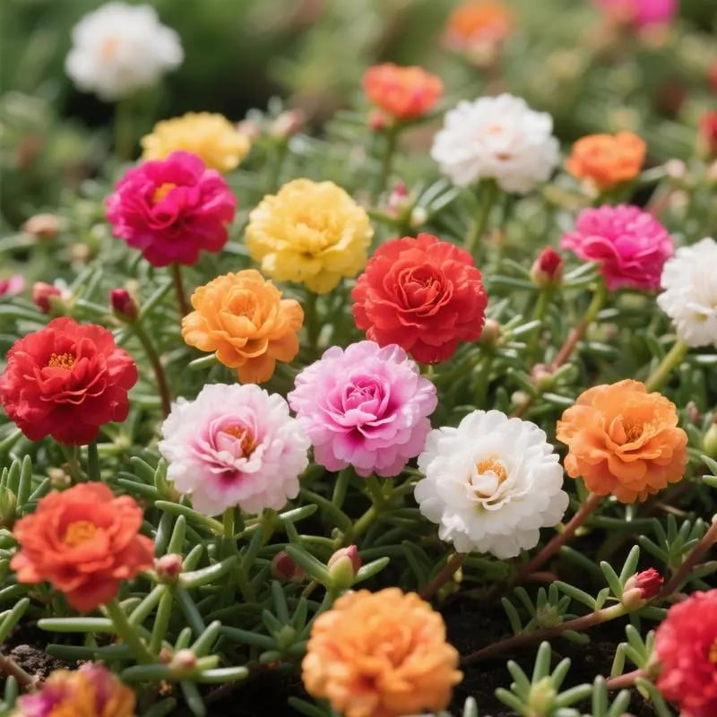 🌹Moss Rose Seeds(10,000+ Seeds) – 🌿Perennial Flower Seeds / Large Flowers / Easy to Grow