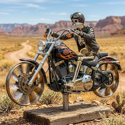 Skull Motorcycle Windmill Decor