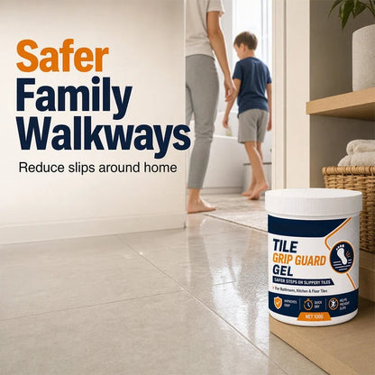 🏠💧Anti-Slip Tile Grip Gel – Reduces Slipperiness on Smooth Tiles, Quick-Dry Formula