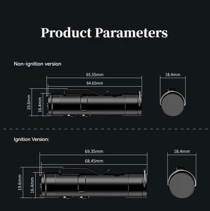 🔦Pocket Rechargeable EDC Flashlight:  Mini Keychain Light with Fire Starter & Window Breaker