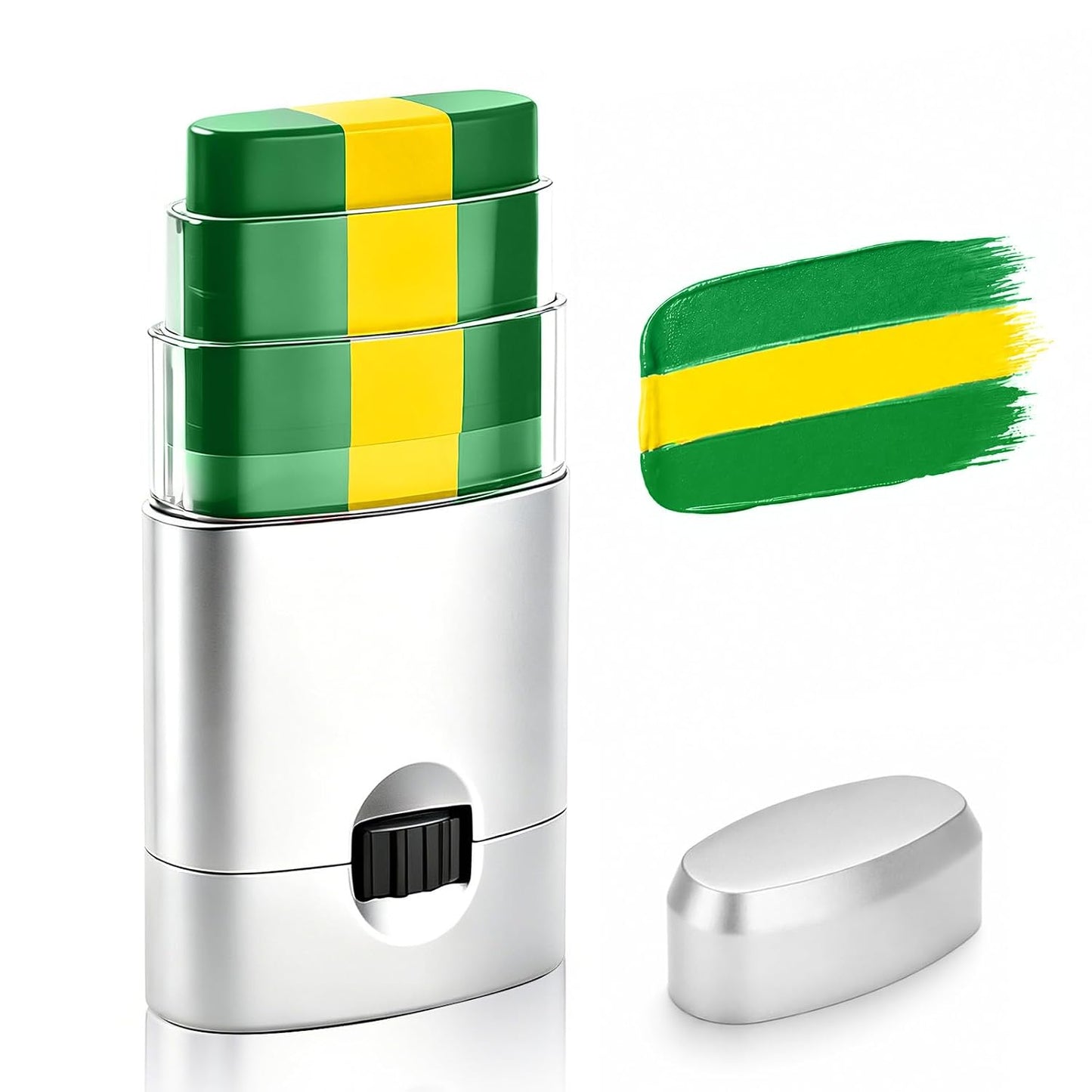Mexico Italy Flag Face Paint Stick, Waterproof Sweatproof Green White Red Face & Body Makeup for Soccer Baseball Fans, Cinco de Mayo Sports Cheering Cream Paint