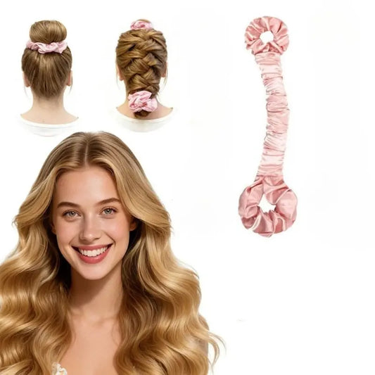 Multi-function Satin Heatless Hair Curler & Hair Tie Non