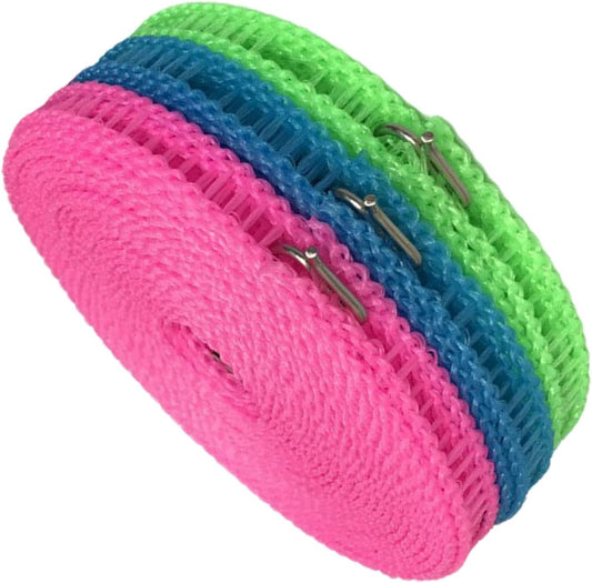 3-Pack Portable Travel Clotheslines – Wind-Resistant Laundry Lines for Indoor, Outdoor & Camping Use