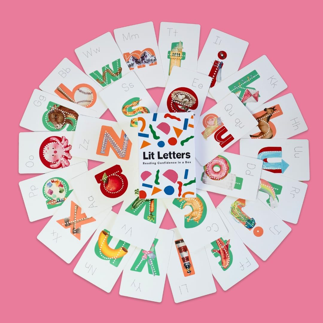 Picture Mnemonic Phonics Flashcards – Lowercase Alphabet Letter Sound Cards for Preschool & Kindergarten Reading