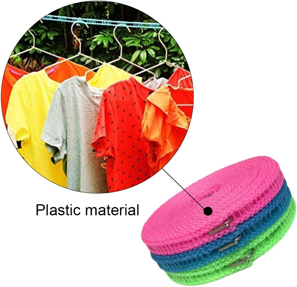 3-Pack Portable Travel Clotheslines – Wind-Resistant Laundry Lines for Indoor, Outdoor & Camping Use