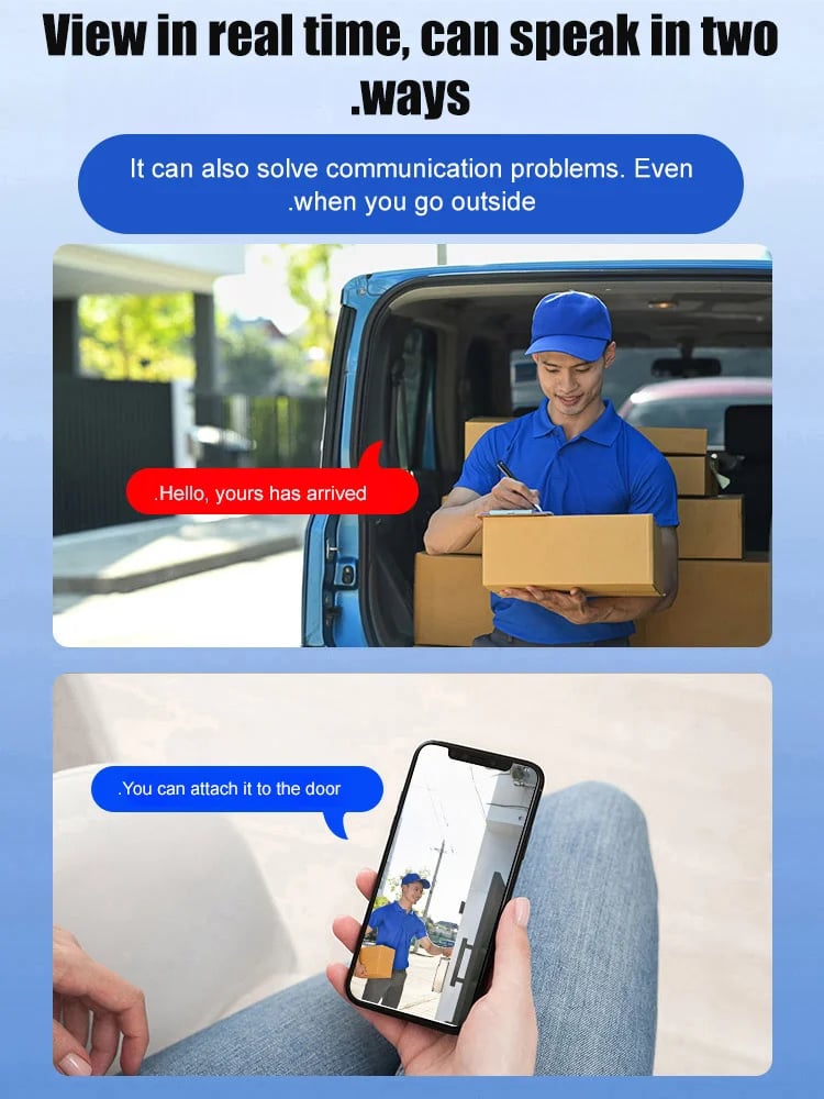 Portable Indoor Security Camera for Home Safety & Monitoring