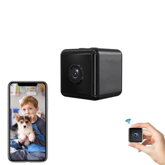 Mini WiFi Security Camera with Night Vision & Loop Recording for Indoor Use