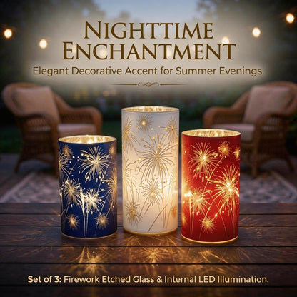 🎆 Patriotic Firework Lantern Set – Red, White & Blue Hanging Decorations for Parties & Celebrations ✨