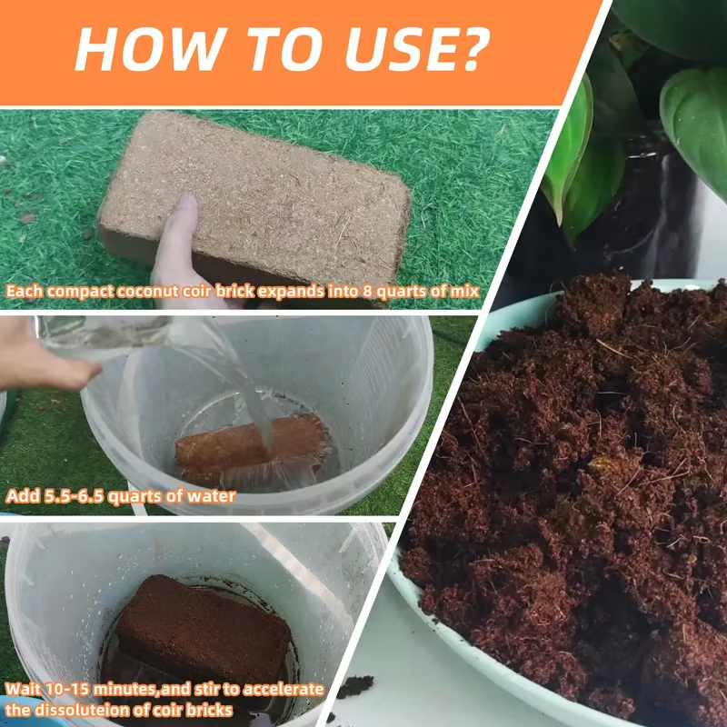 🌱 Premium Organic Coconut Coir Bricks For Plants
