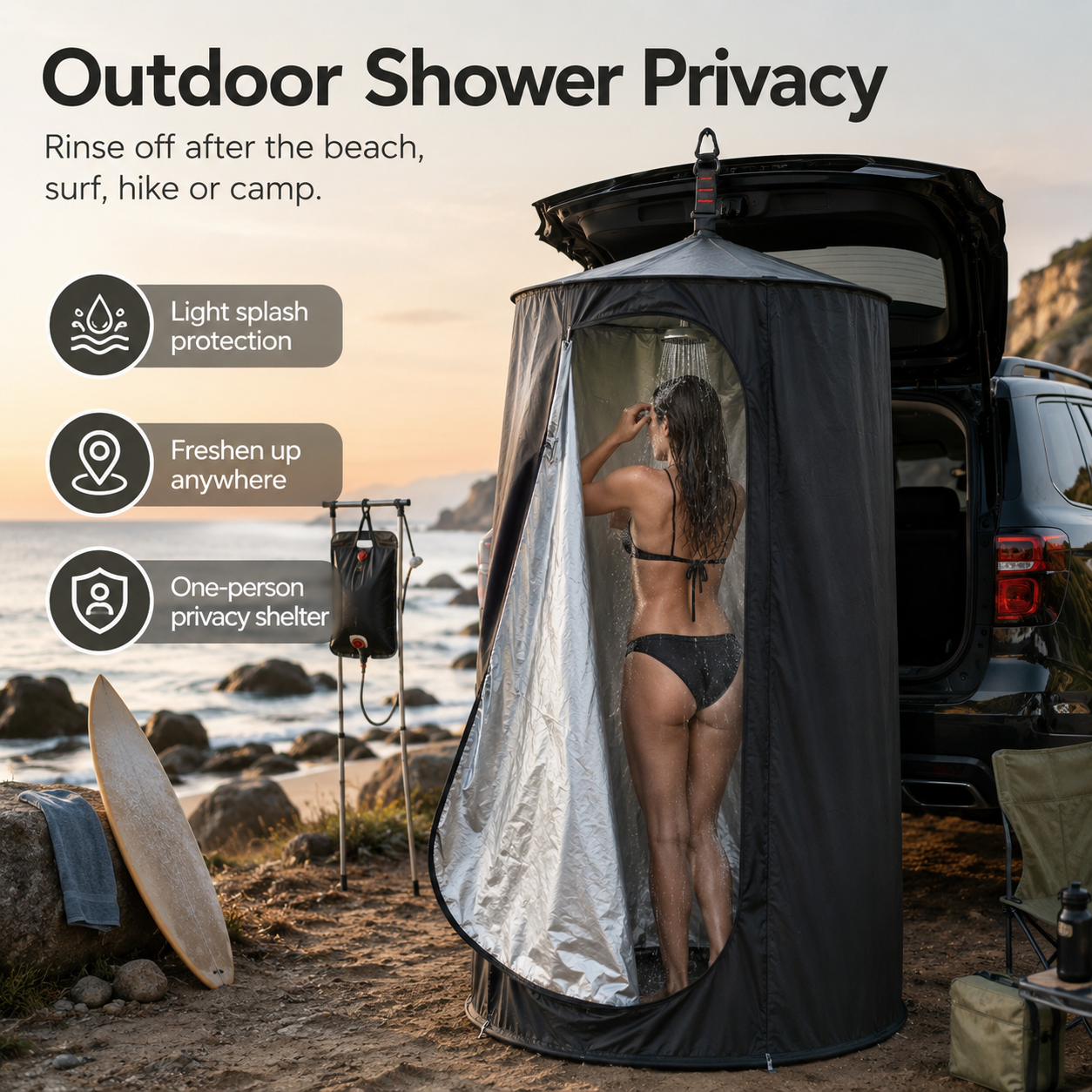 🚙 Portable SUV Tailgate Changing Tent