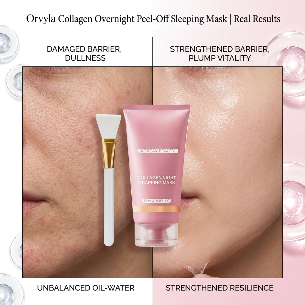 🌙✨Collagen-Infused Peel-Off Overnight Mask – Hydrating Face Mask for a Smooth, Dewy-Looking Glow