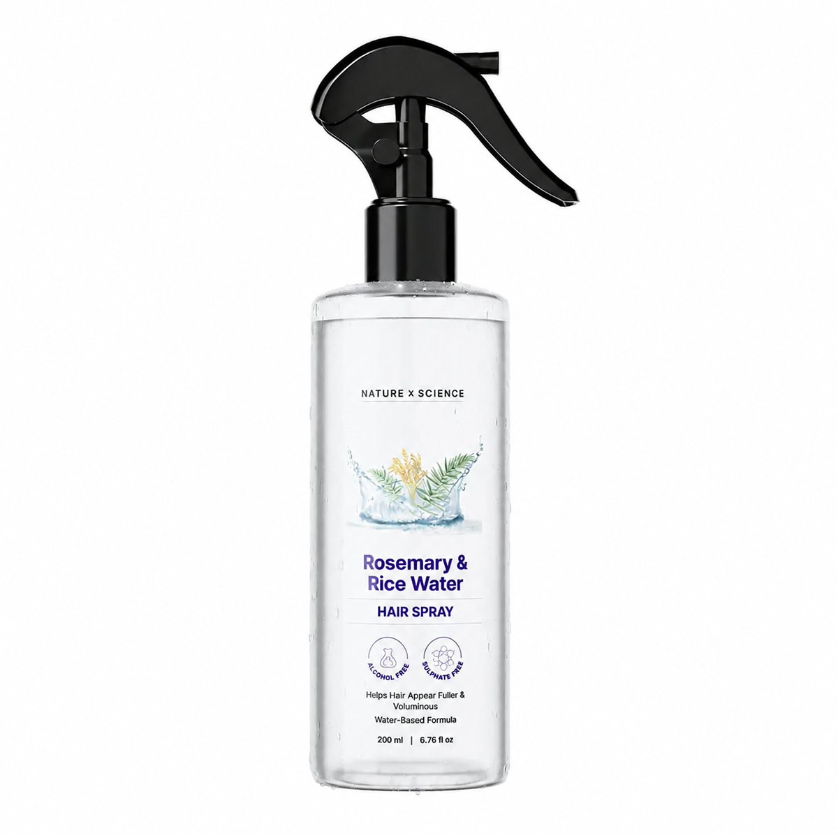 Rosemary & Rice Water Hair Spray – Lightweight Daily Hair Mist for Soft, Fresh, Healthy-Looking Hair