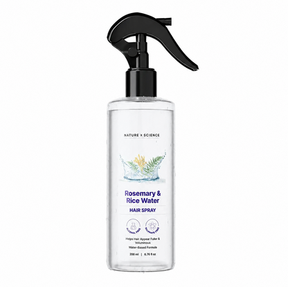 Rosemary & Rice Water Hair Spray – Lightweight Daily Hair Mist for Soft, Fresh, Healthy-Looking Hair