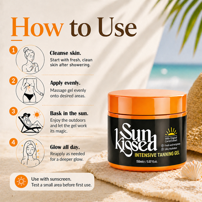 Sun-Kissed Glow Tanning Gel for Bronzed-Looking Skin