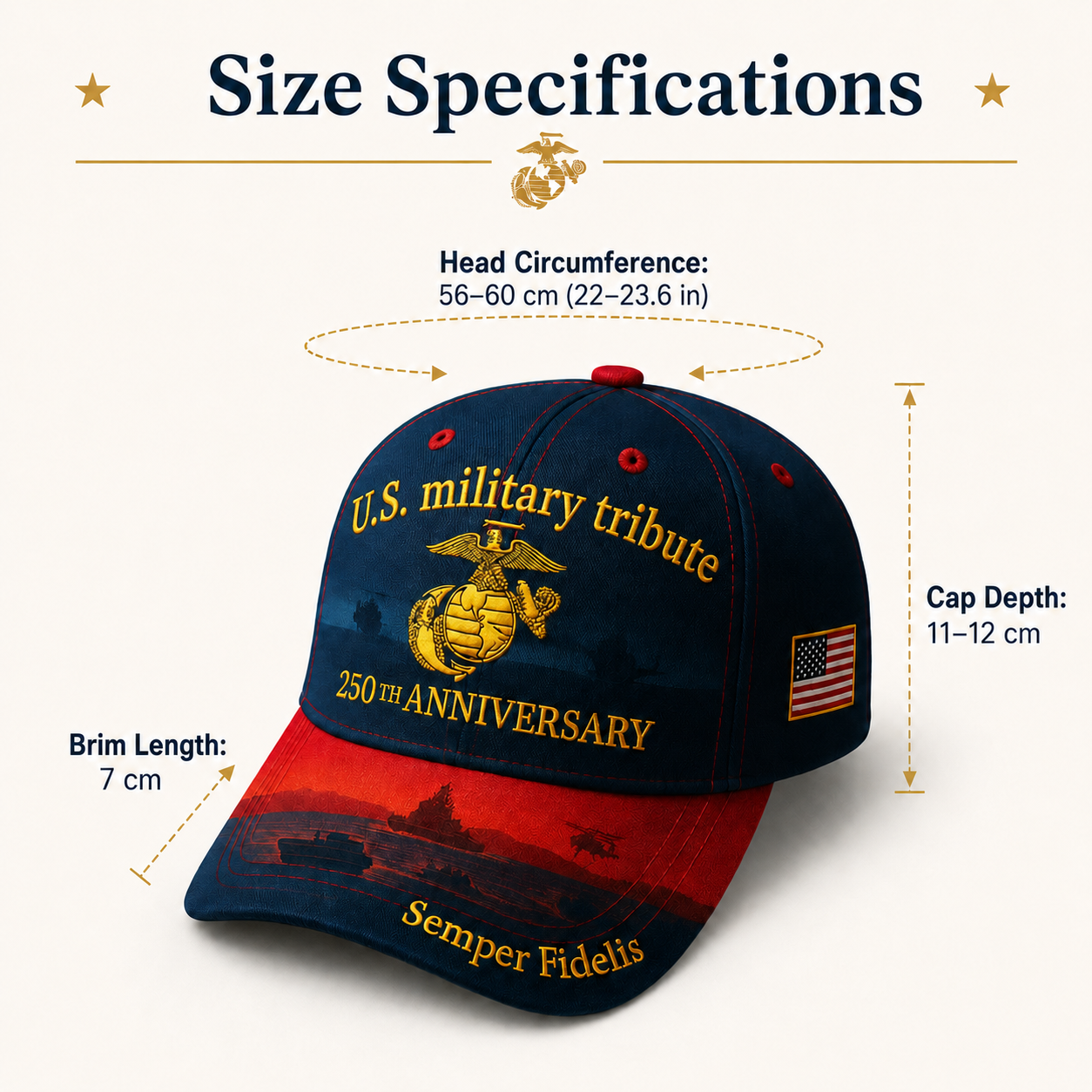 ❤️Patriotic 250th Anniversary Embroidered Baseball Cap