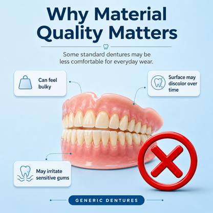 🦷 Medical Full Denture with Strong Suctiond Custom-Fit Full Functional Dentures