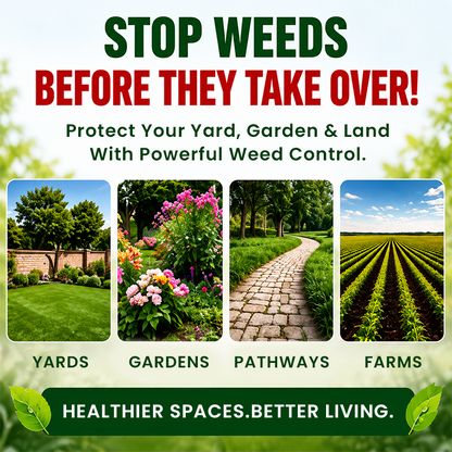 Outdoor Weed Control Powder for Patios, Driveways & Garden Paths